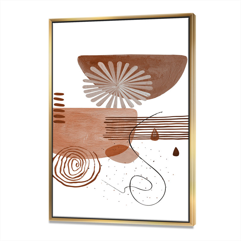 «Minimal Compositions of Abstract faces IV», reproduction sur cadre flottant sur toile, Toile encadrée d'or