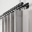 Cambria® Designer Series, diamètre supérieur de 1/8 po de qualité supérieure avec tringle arrière de 5/8 po, tringle à rideaux double non réglable, supports de designer