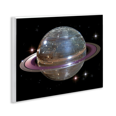Purple Disco Ball Planet Wall Plaque, design by Decent Exposures