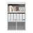 Furinno Cubicle Closed Back Decorative Cube Storage Organizer, 5-Cube, White-118028658