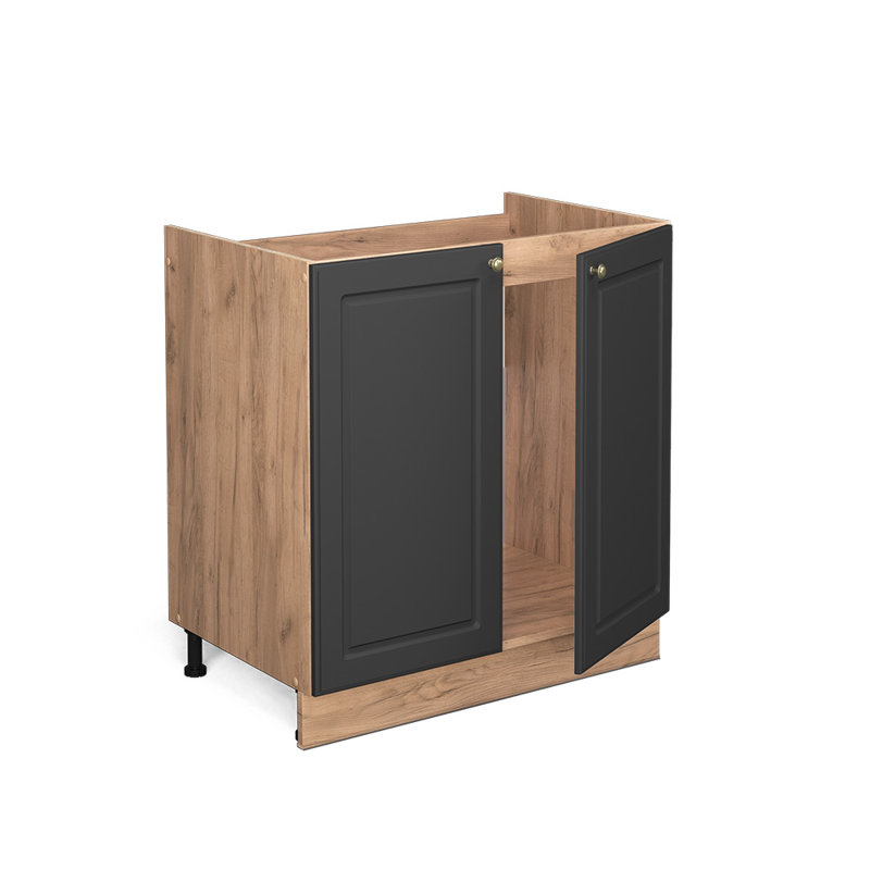 Bradbury 82cm H x 80cm W x 51.6cm D Particleboard Base Unit, Brown/Grey