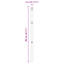 Vidaxl Fence Posts 7 Pcs Diameter32 Mm Galvanised Steel-2099660740-2099660741