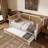 Upholstered Smart LED Bed Frame With Adjustable Height Headboard,No Box Spring Needed,Easy Assembly