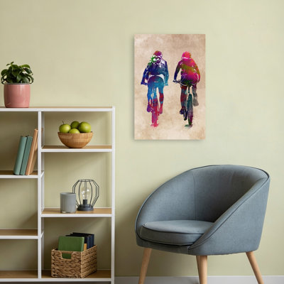 «Vibrant Cycling Journey», art mural contemporain