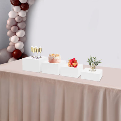 4PCS Acrylic Display Risers With Hollow Bottom