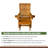Brown Solid Fir Wood Outdoor Glider for 1-Person with Cupholders