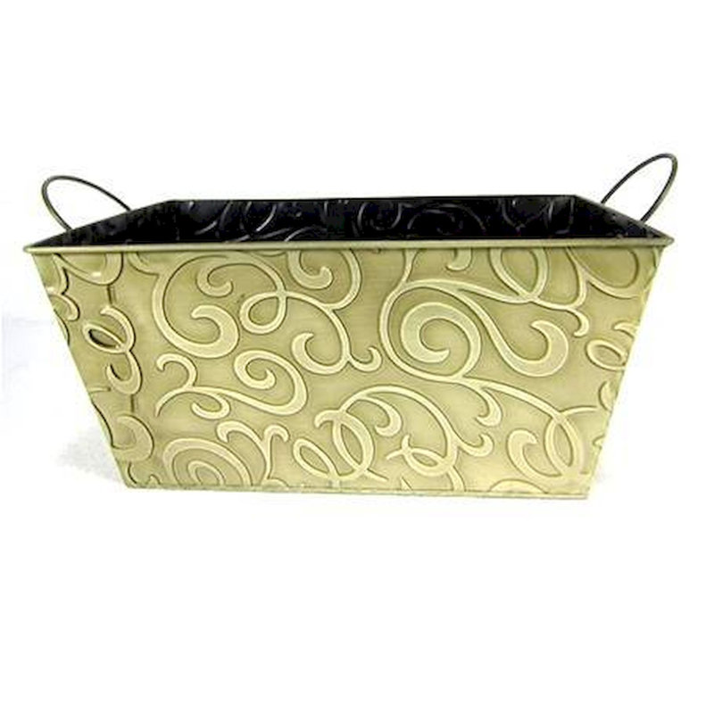 Baignoire de boisson rectangulaire en métal tourbillons Botolph, Ivoire