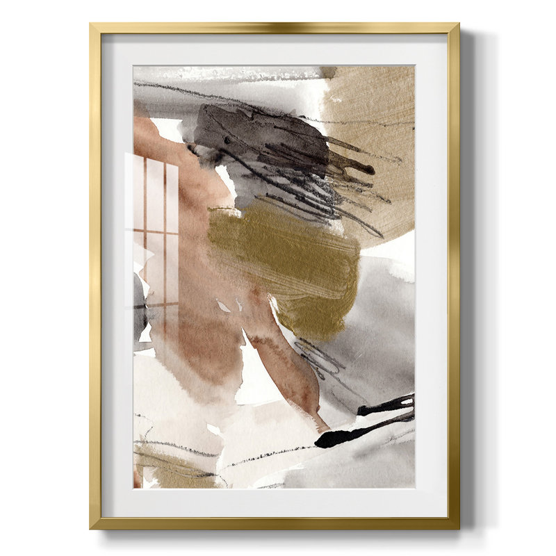 Or antique II - impression encadrée, H 28,5 po x l 20,5 po, Doré