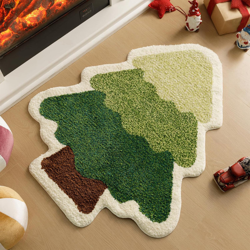 Tapis de bain Christmas Tree, Green Christmas Tree 2