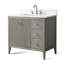 Ensemble de meuble-lavabo autoportant à simple cuve 36 po avec plateau en marbre Lavallon-105245165-105245171