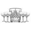 Dublin Crystal 5 Piece Ice Bucket 67oz & Champagne Coupe 6oz Set