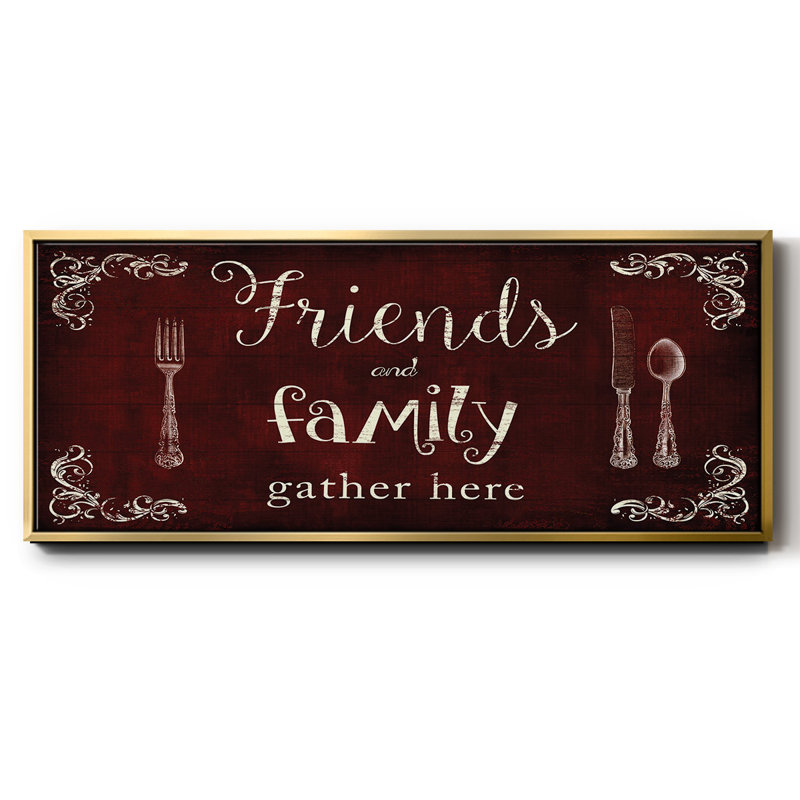Friends and Family - toile encadrée, H 20 po x l 50 po