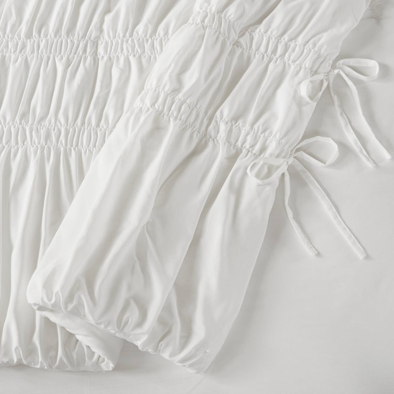 Ensemble d'édredon en microfibre Ria Mia, Blanc, Édredon pour lit simple + 1 taie décorative stan