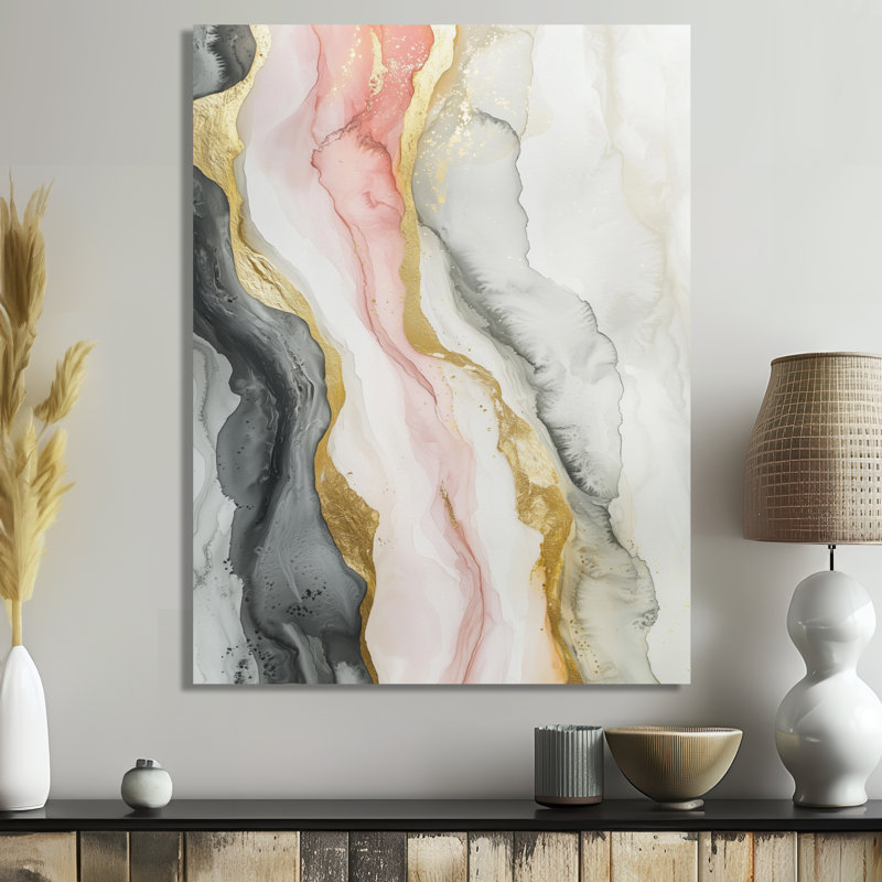 Symonds - Abstract Wall Decor, Toile tendue, Ne s’applique pas, H 20 po x l 12 po