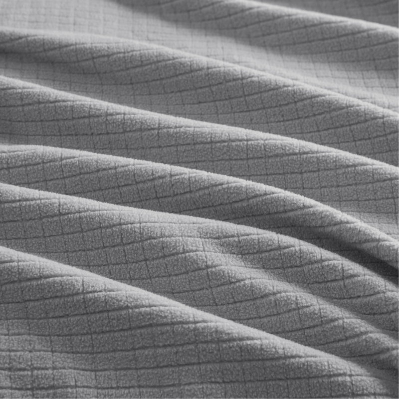 Couverture en micropolaire double / grand, L 90 po x l 90 po, Gris
