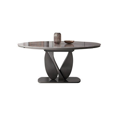 Sintered Stone Stainless Steel gray Dining Table