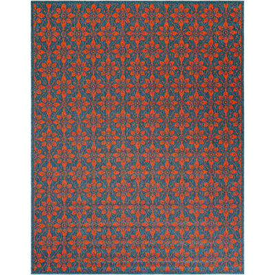 Tapis d'extérieur noir et bleu Aucun