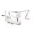 L-Shaped Glass Top Writing Desk-2059305884
