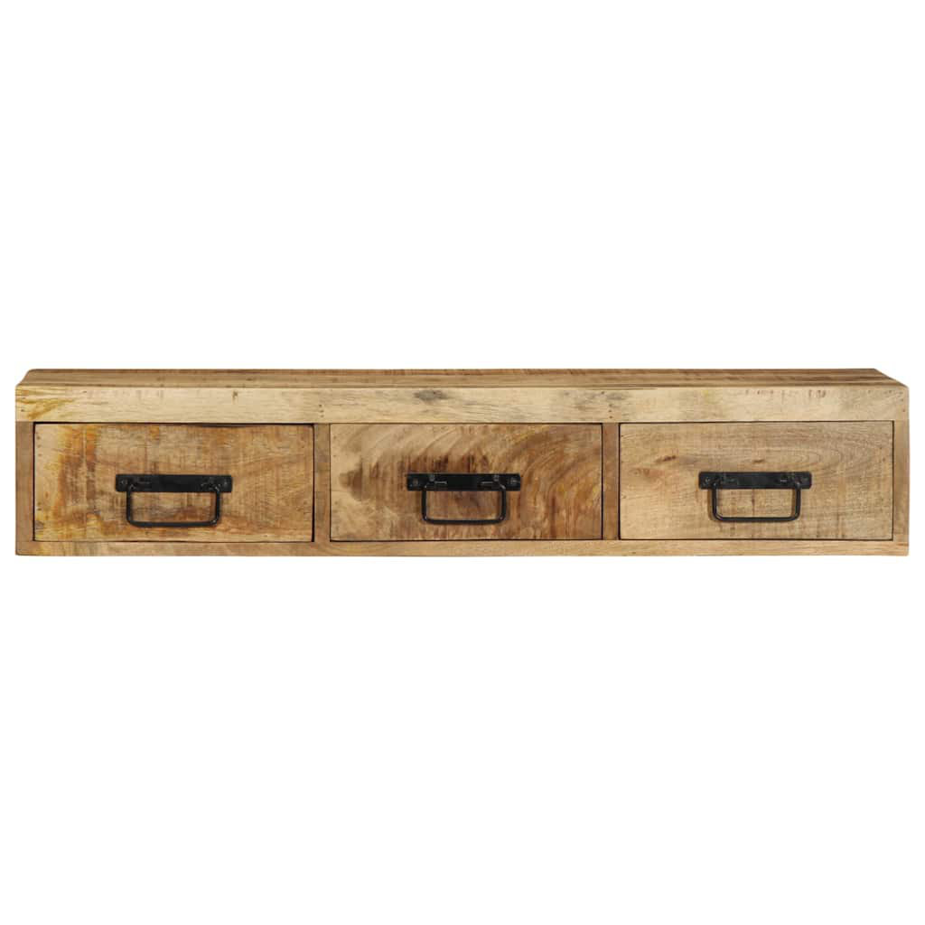Wall-Mounted TV Cabinet 100X30x19 Cm Solid Rough Wood Mango