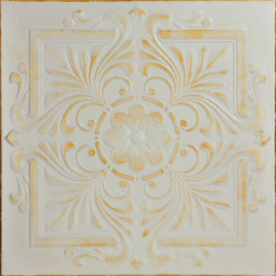 Victorian 1.6 ft. x 1.6 ft. Polystyrene Glue-up Ceiling Tile