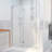 DreamLine Unidoor-X 55 - 55.5 inch W x 72 inch H Frameless Hinged Shower Door in Brushed Nickel - Right Wall Installation-17781479-39762353-122568066