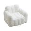 Fauteuil à billes en fausse fourrure blanc