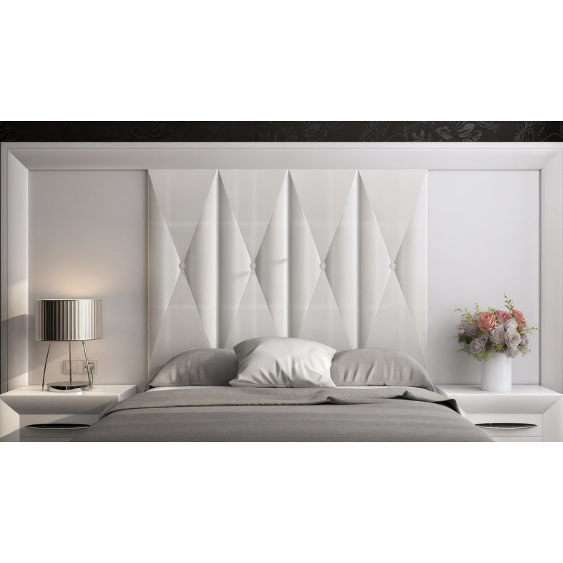 Lit tapissier standard Annalya, Mat, Grand