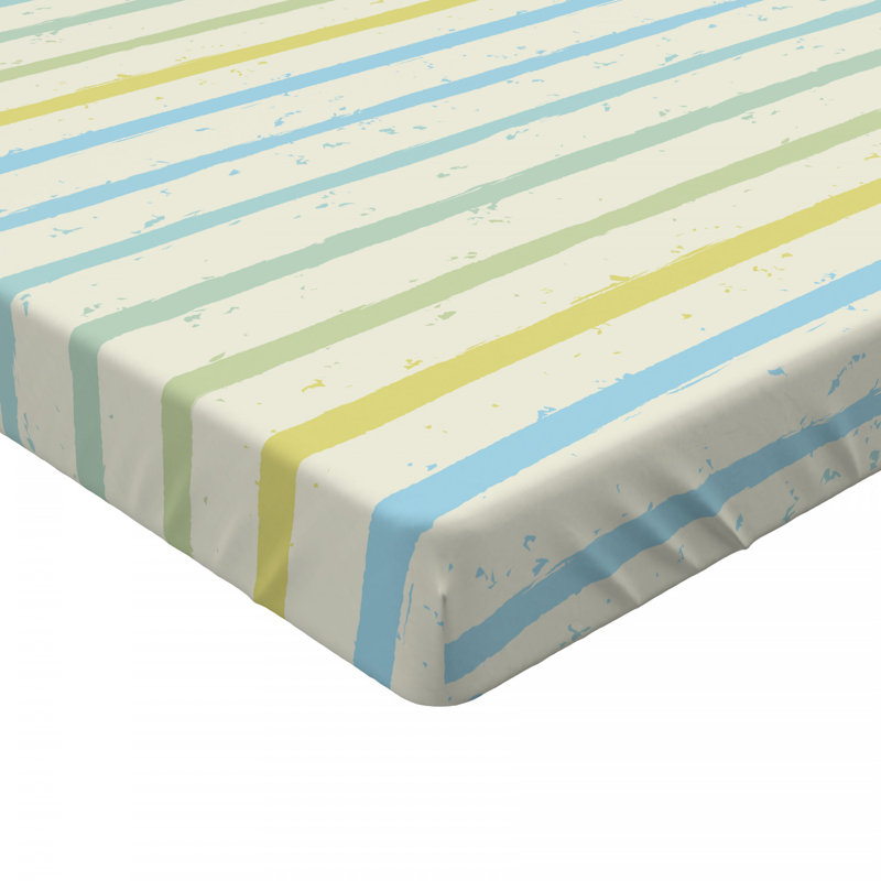 Microfiber Striped Fitted Sheet, Twin Fitted Sheet