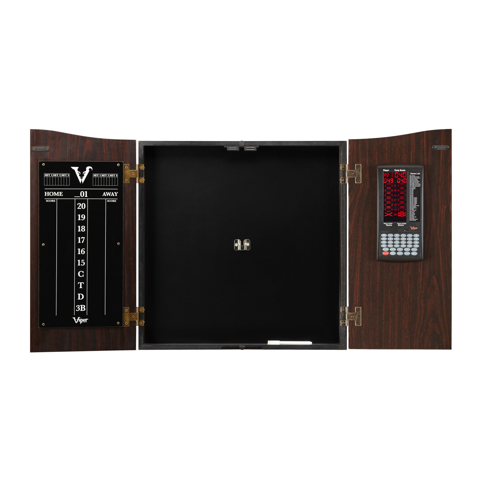 MD Sports Game Room, Darts 5-in Brown Composite Dartboard Cabinet with  Dartboard