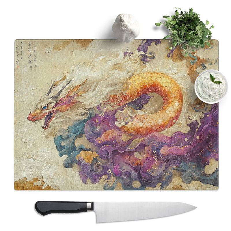 Chinese Dragon Vol.5  Glass Chopping Board
