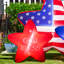 Patriotique étoile américaine gonflable