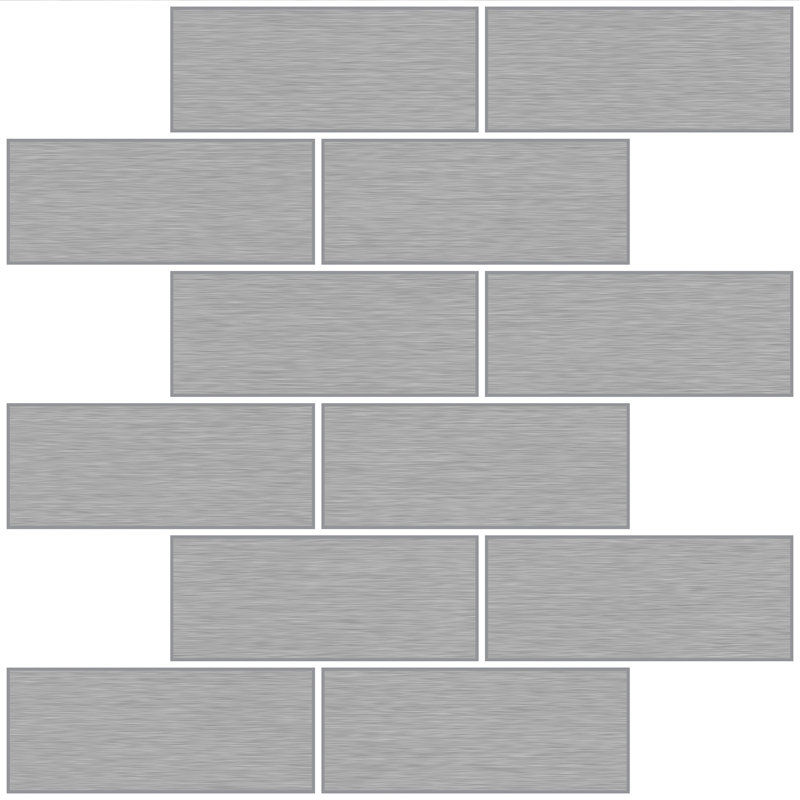 10'' W x 10'' L Resin Peel and Stick Subway Tile