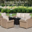 7-person Outdoor Patio Rattan Sofa