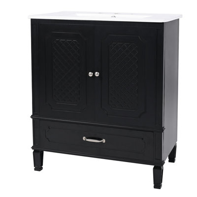 Meuble-lavabo 30 po avec lavabo style rétro