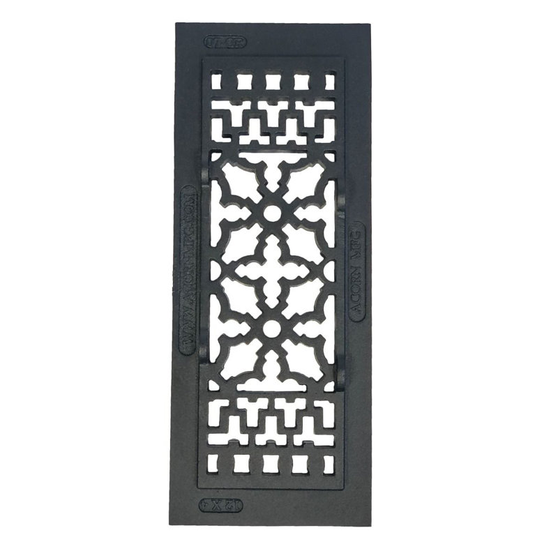 12" x 4" Grille & Louver, Floor opening (w/o holes and screws)