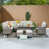 White Cushion/Light Grey Frame