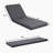 Lounge chaise Set, Acacia solid wood with  LOUNGE CUSHION (Dark Grey) - Matching Cream Version Available