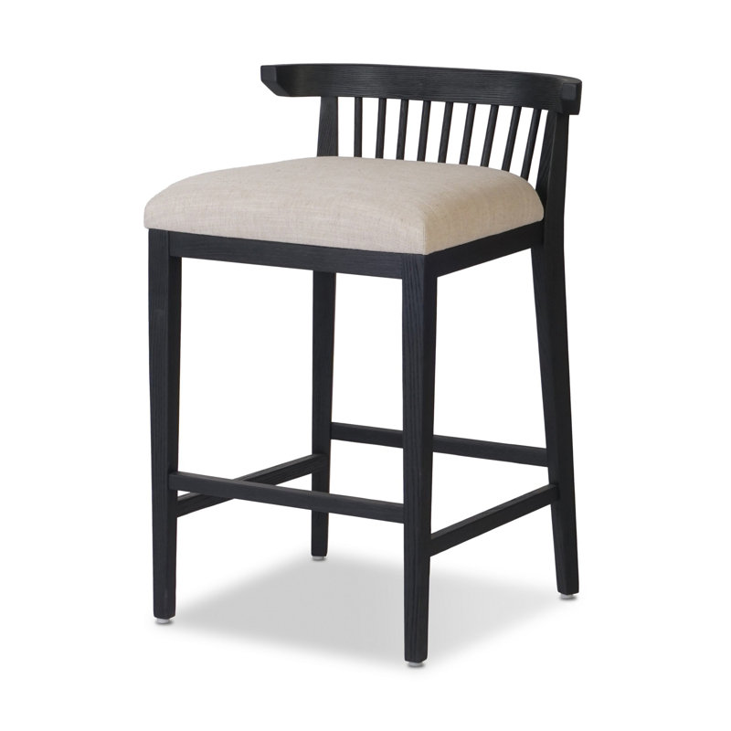 Tullio Upholstered Stool with Solid Wood Frame