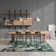 Abstract Machine Woven Polypropylene Area Rug in Green