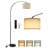 75" Arched/Arc Dimmable Floor Lamp with Remote and Foot Switch