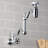 Kingston Brass Wendell Two-Handle 1-Hole Wall Mount Pot Filler Faucet with Knurled Handle-87907572
