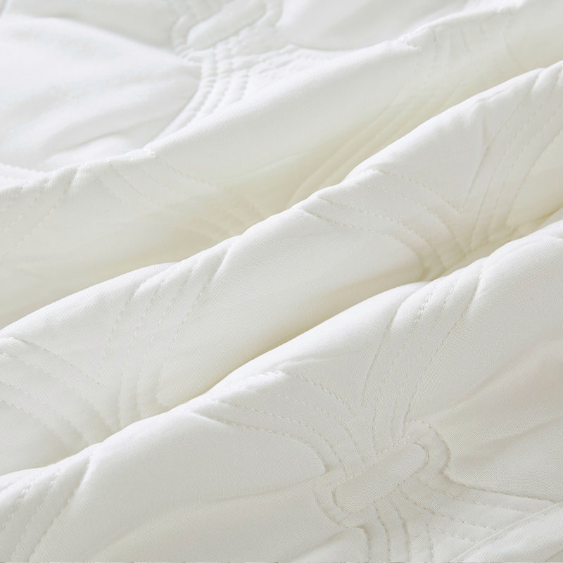 3 Piece Bradly Down Alternative Quilts Set, King Quilt + 2 Twin Shams, White
