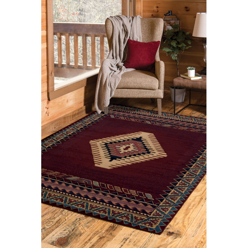 Tapis bordeaux Hyacinthe, Rectangle 1 pi 10 po x 3 pi