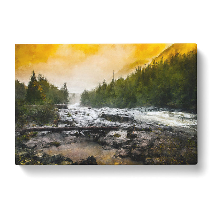 Mountain Stream View - Wrapped Canvas, 50cm H x 76cm W x 3cm D