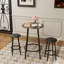Ensemble de table de bar 3 pièces avec 2 tabourets de bar - table de pub moderne-1041176224-1041176284