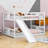 Full Over Full Wooden Standard Bunk Bed with Slide-1249378353