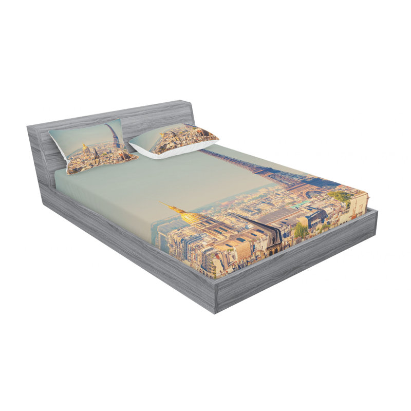 Microfiber Sheet Set, Full/Double Sheet Set+Fitted Sheet+2 Pillowcases