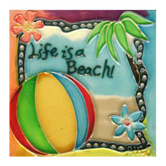 Sous-verre en céramique Life Is a Beach