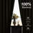 100% Blackout Back Tab Linen Blend Curtains for Living Room & Bedroom,2 Panels,Ivory White-311207582-311207576