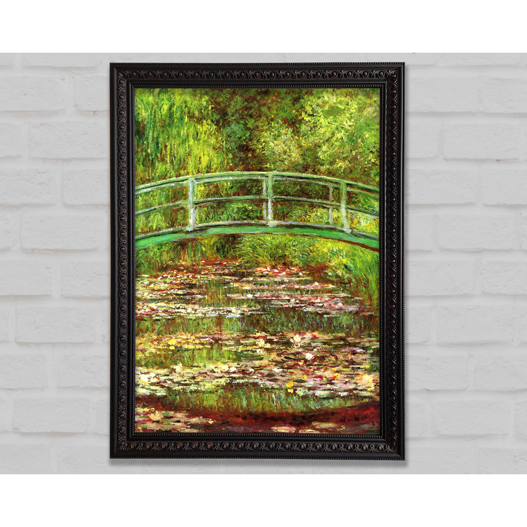 Monet Bridge Over The Sea Rose Pond - Einzelbildrahmen Kunstdrucke